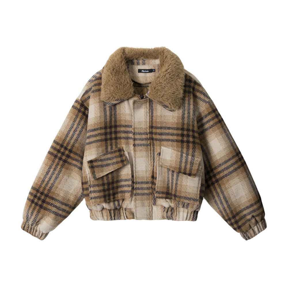 Cotton-padded short jacket teemdrop