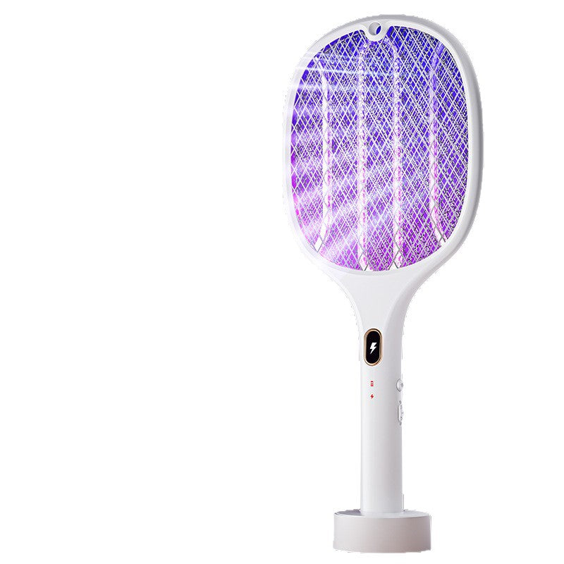 Two-in-one rechargeable ultraviolet mosquito killer lamp and mosquito swatter teemdrop