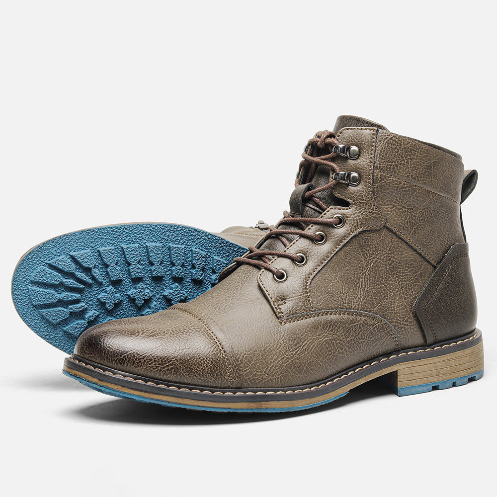 Large Size Men's Martin Boots Side Zipper Work Boots