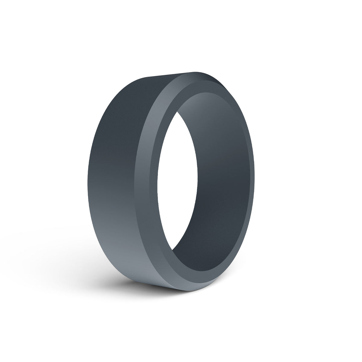 Wide Beveled Silicone Ring