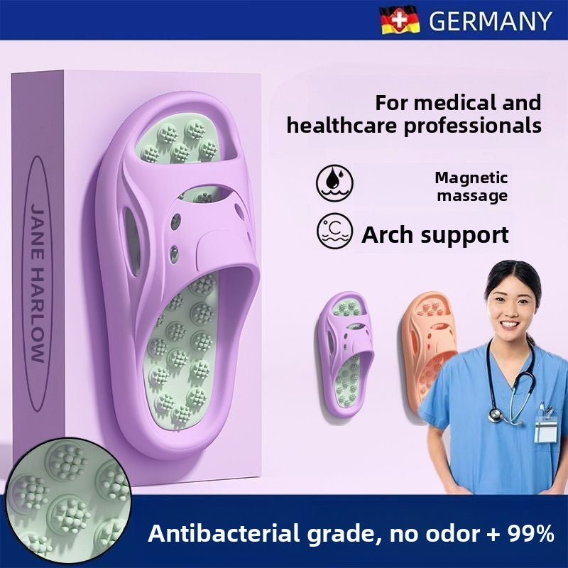 Women's Magnet Massage Anti-Slip Hollow PVC Slippers teemdrop
