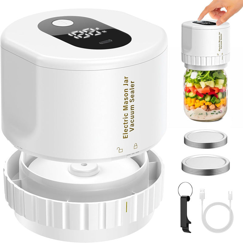 Electric Mason Jar Vacuum Sealer Kit teemdrop