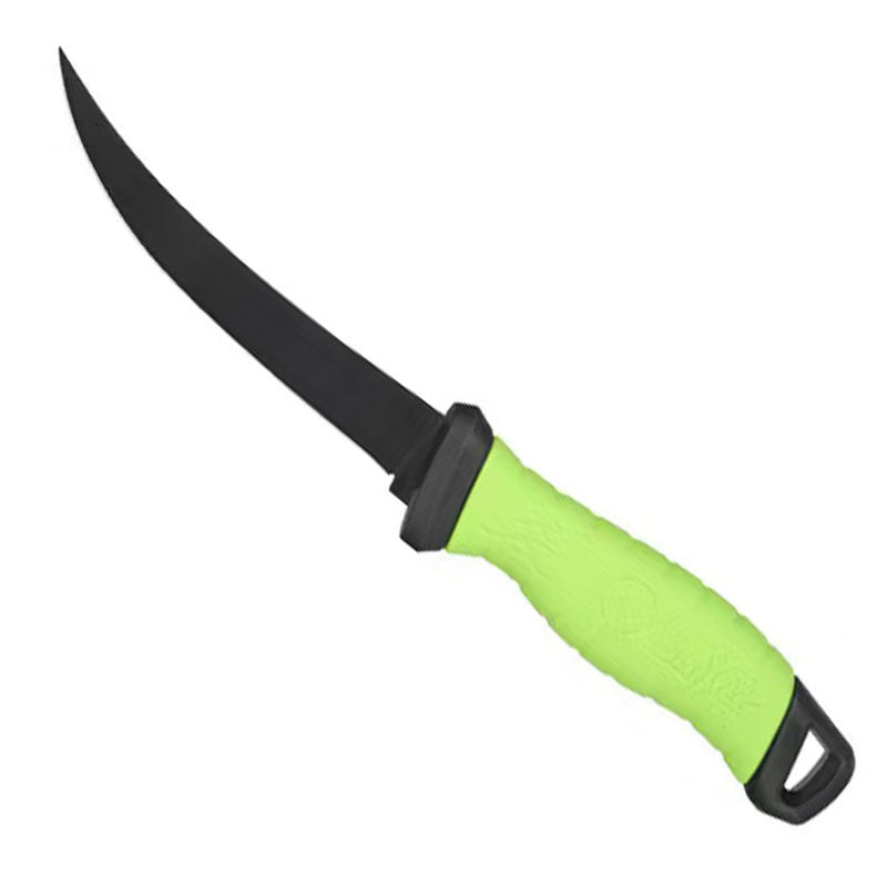 Portable Fishing Knife Set Non-Stick Meat Slicing Tool with Protective Cover Comfort Grip teemdrop