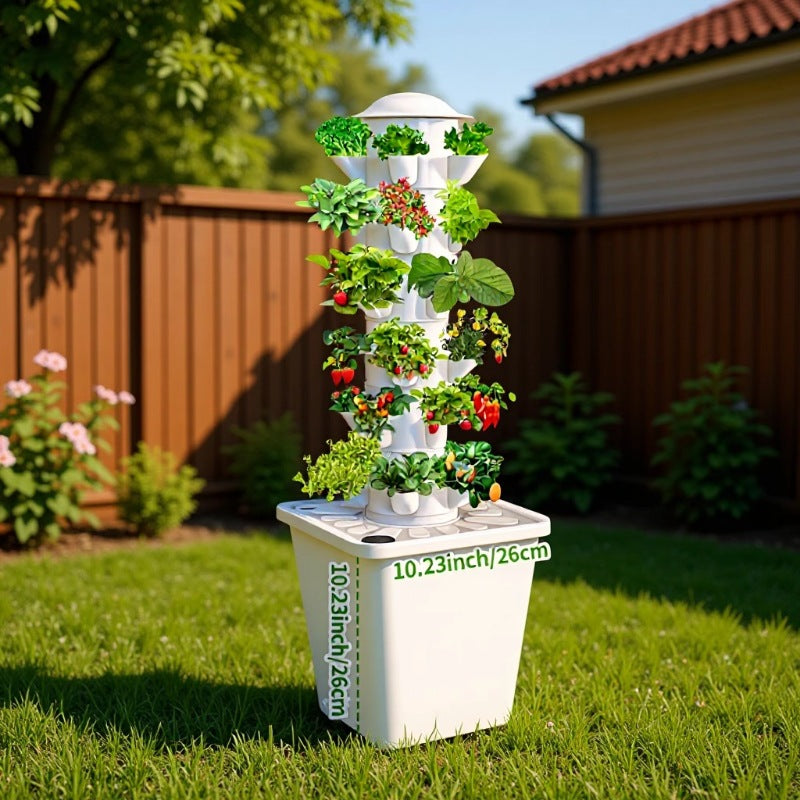 Hydroponic Tower Indoor Soilless Vegetable Growing System Kit teemdrop