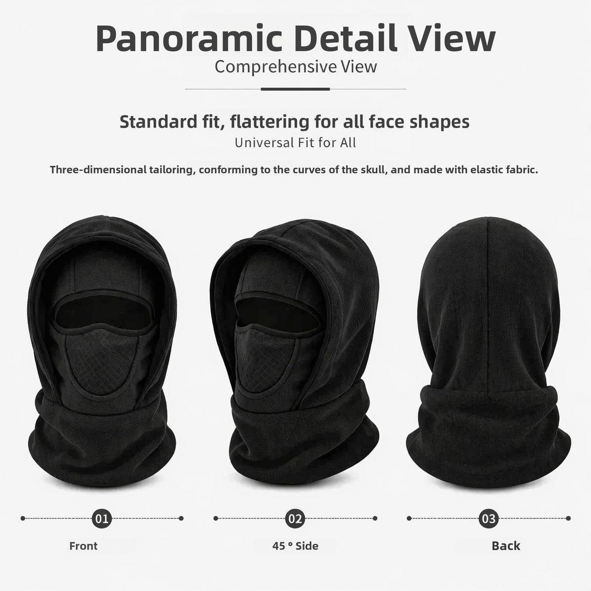 Winter Warm Polar Fleece Integrated Face Mask Hat teemdrop