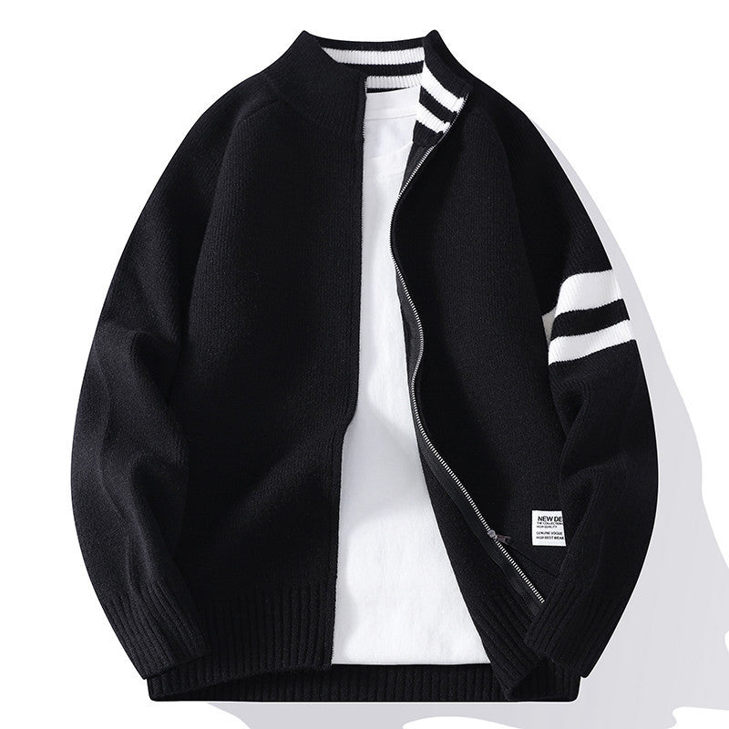 Fashionable casual sweater cardigan teemdrop