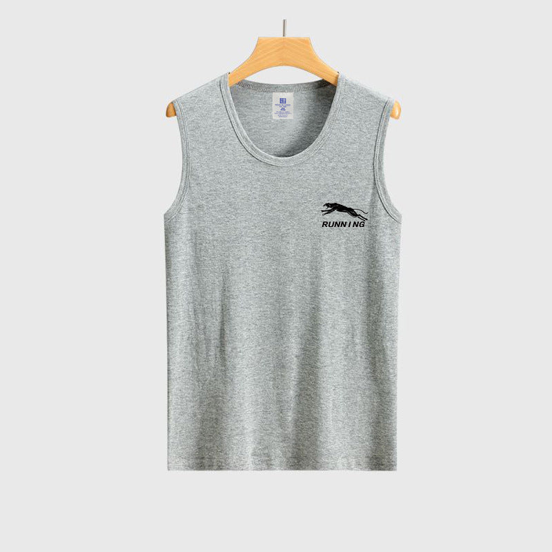 Men's Solid Color Sleeveless Breathable Sports Gym Fitness Vest teemdrop