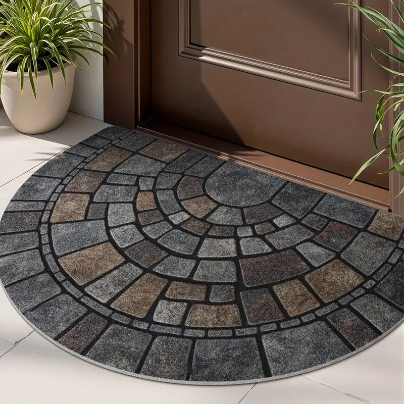 3D Vision Semi-Circular Floor Mat