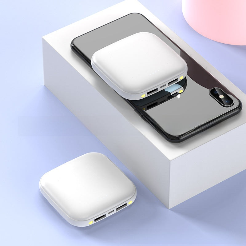 Mini Cute Portable Power Bank 20000mAh Fast Charging with LED Light teemdrop