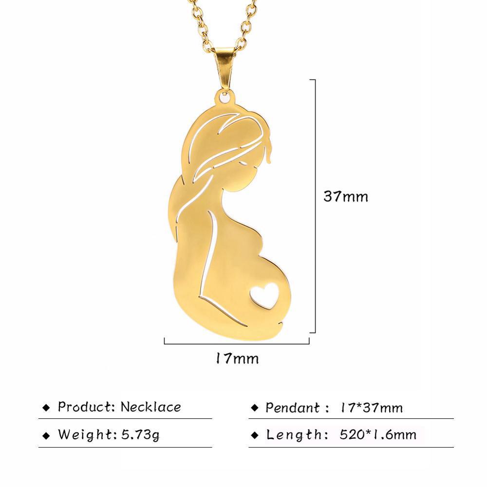 Mother and Baby Pendant Necklace