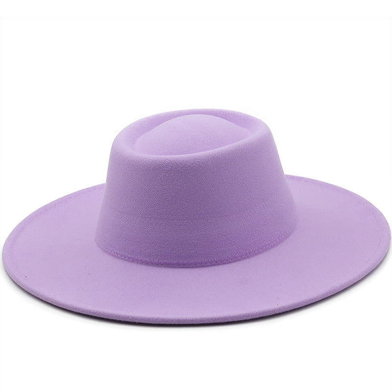 Unisex Wide Brim Woolen Hat teemdrop