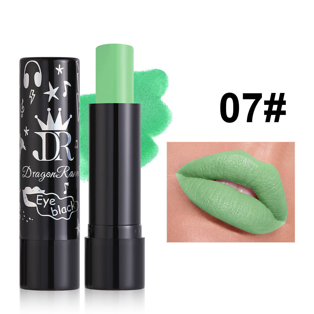 Dark purple green black lipstick face painting