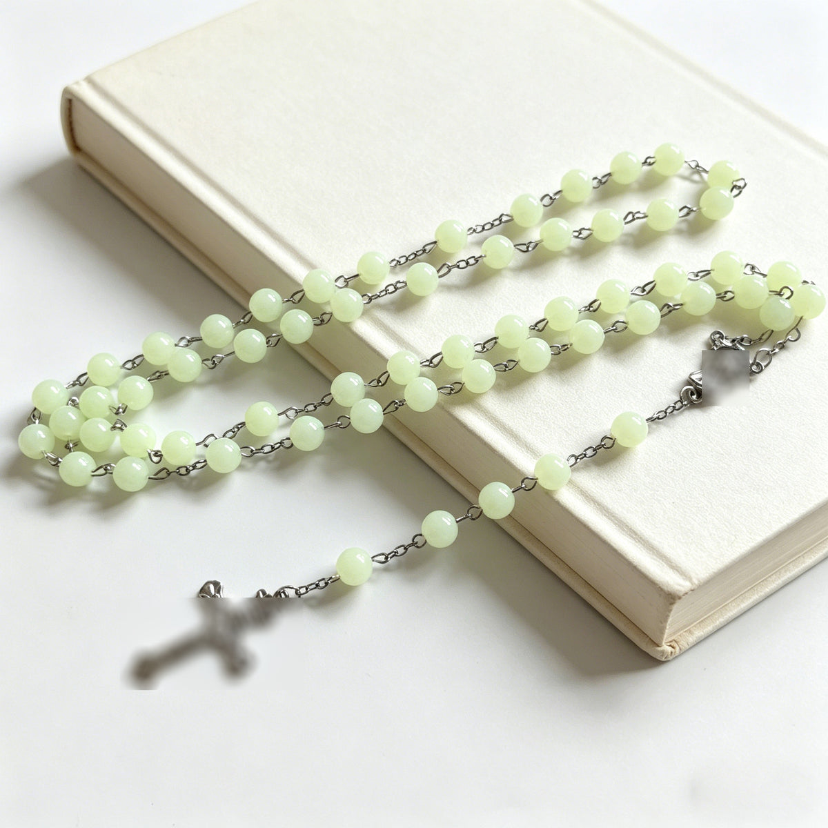 Adjustable Luminous Cross Bead Necklace