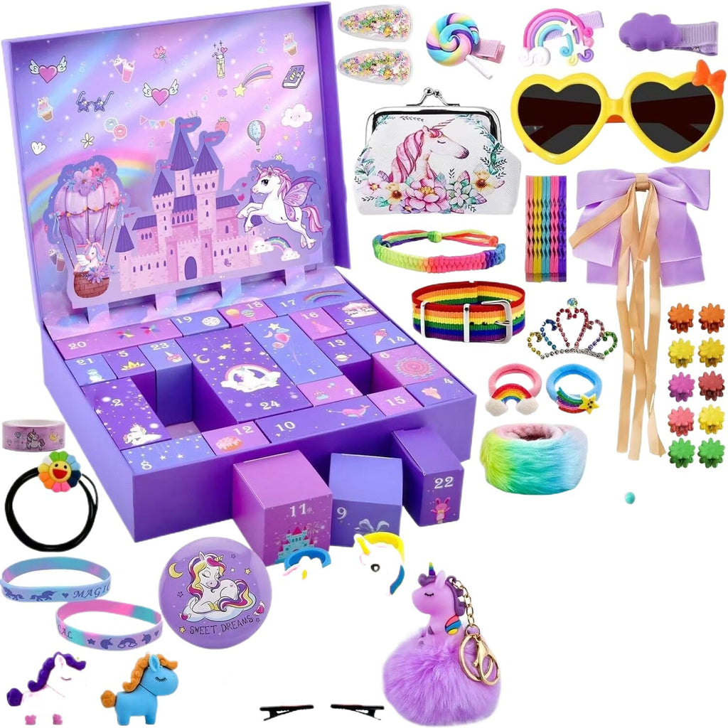Unicorn blind box, pop-up toy, girl figurine pendant hair clip teemdrop