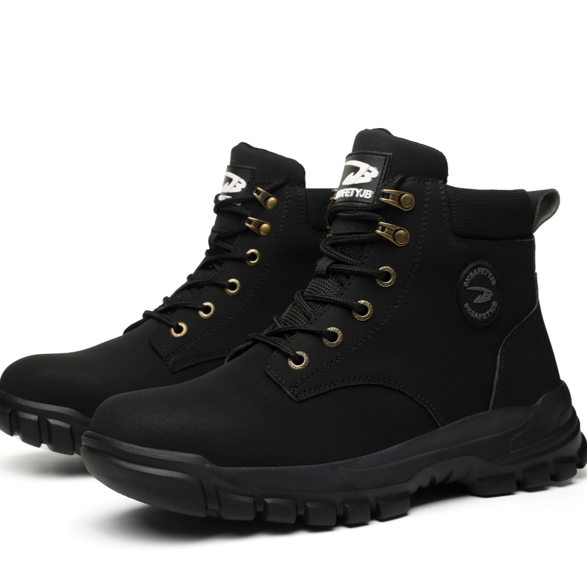 Men's Steel Toe Anti-Smash Breathable High-Top Safety Work Shoes teemdrop