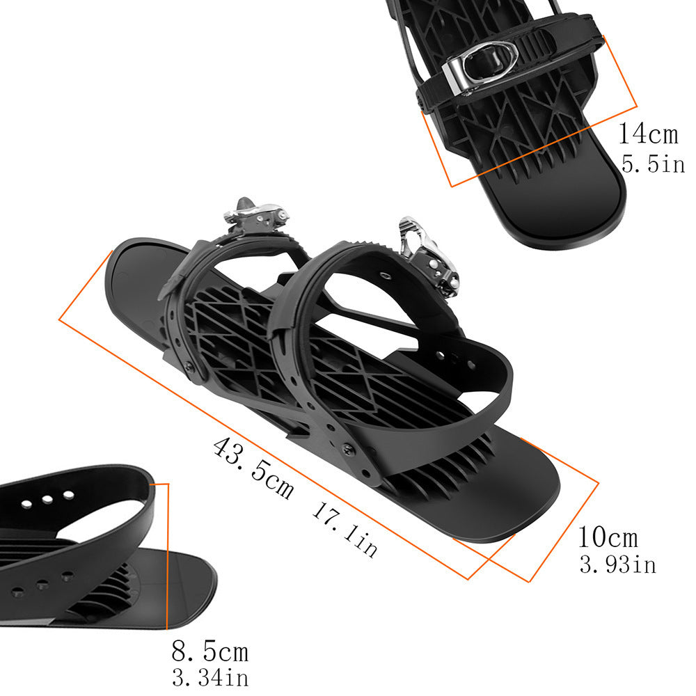 Portable Mini Snow Skis Double Board Winter Outdoor Skates for Adults and Children