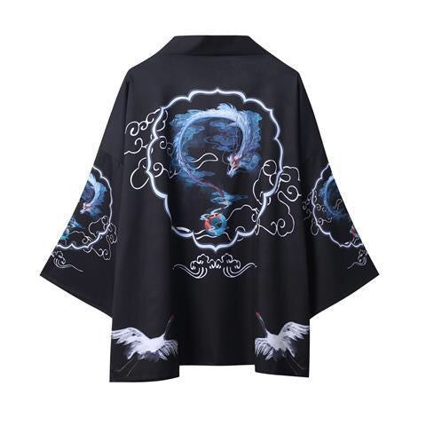 Traditional Print Open Front Cardigan Robe teemdrop