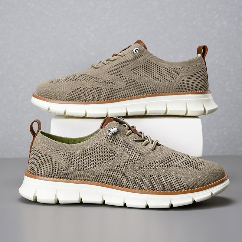 Fashionable lightweight running shoes with laces, casual sports men's shoes teemdrop