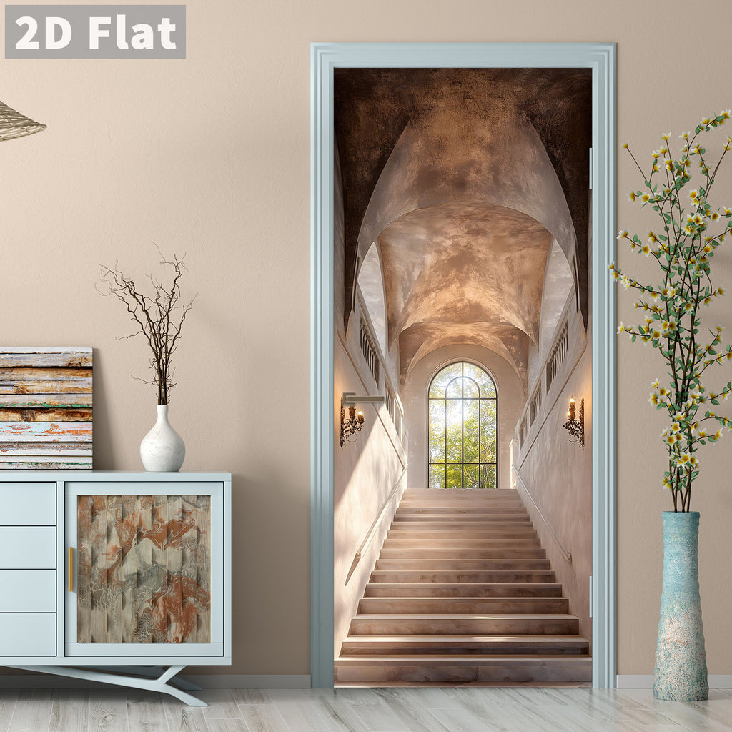 Creative Wooden Door Refurbished Door Stickers Wall Stickers teemdrop