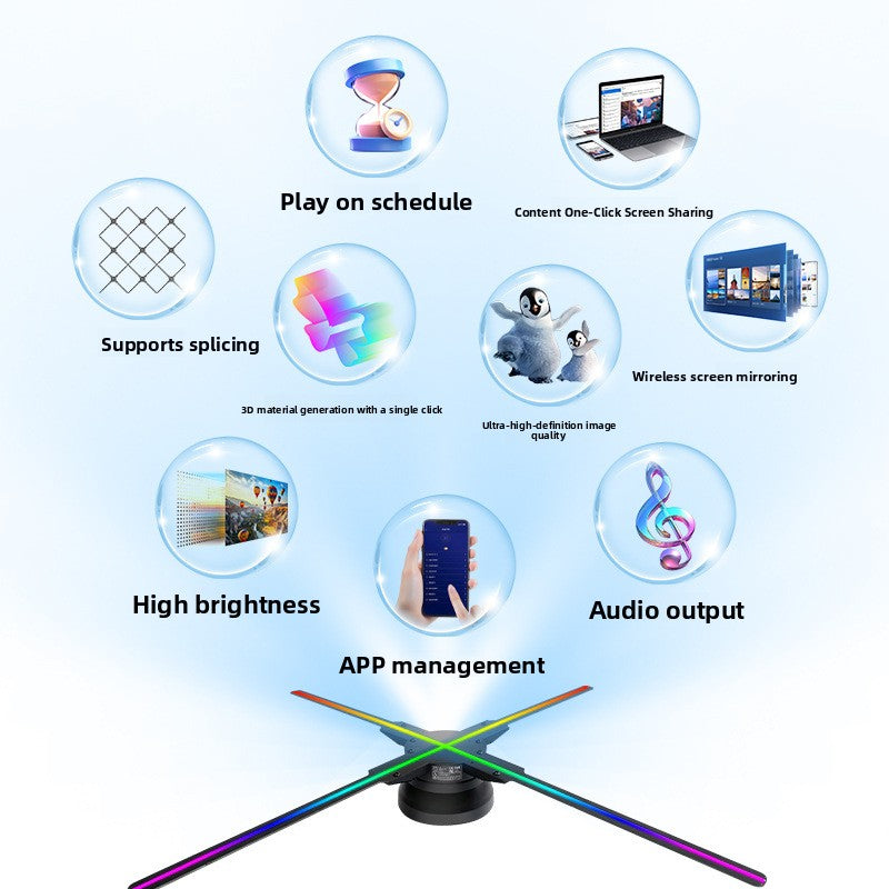 45cm 3D Holographic LED Display Fan