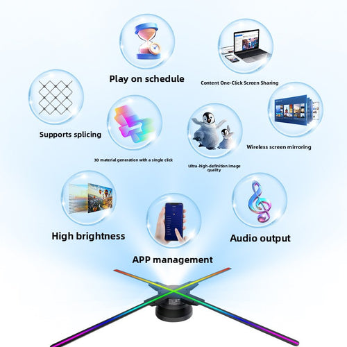 45cm 3D Holographic LED Display Fan