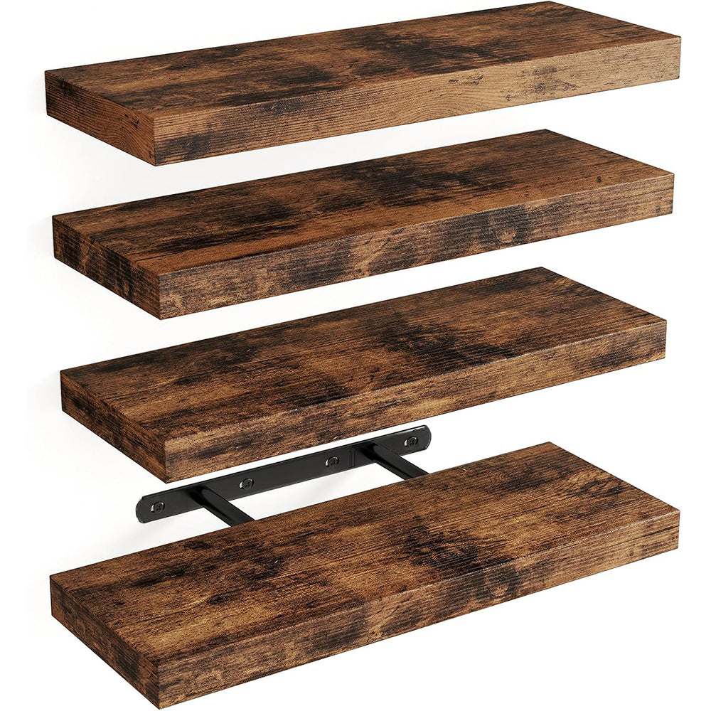 Wooden Floating Wall Mounted Storage Shelf for Bathroom Living Room Kitchen