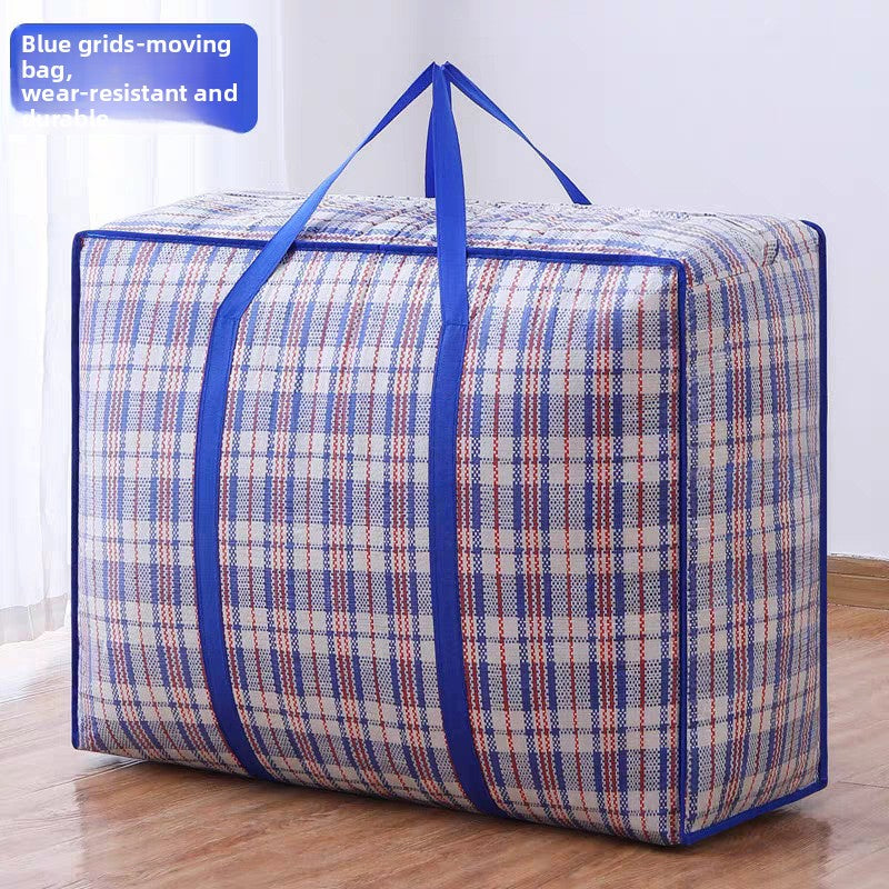 Large Capacity Foldable Woven Storage Bag for Quilts and Clothes