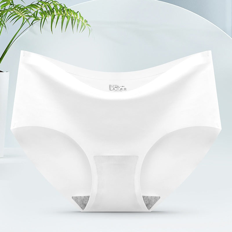 Women's Ice Silk Seamless Mid-Waist Breathable Briefs