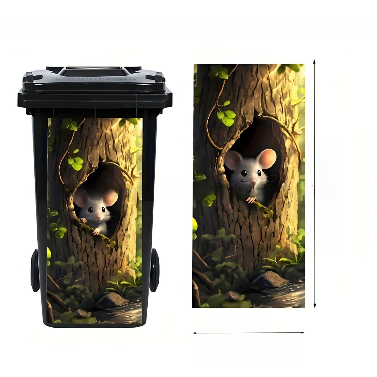 Self-Adhesive Waterproof Vinyl Trash Can Sticker teemdrop