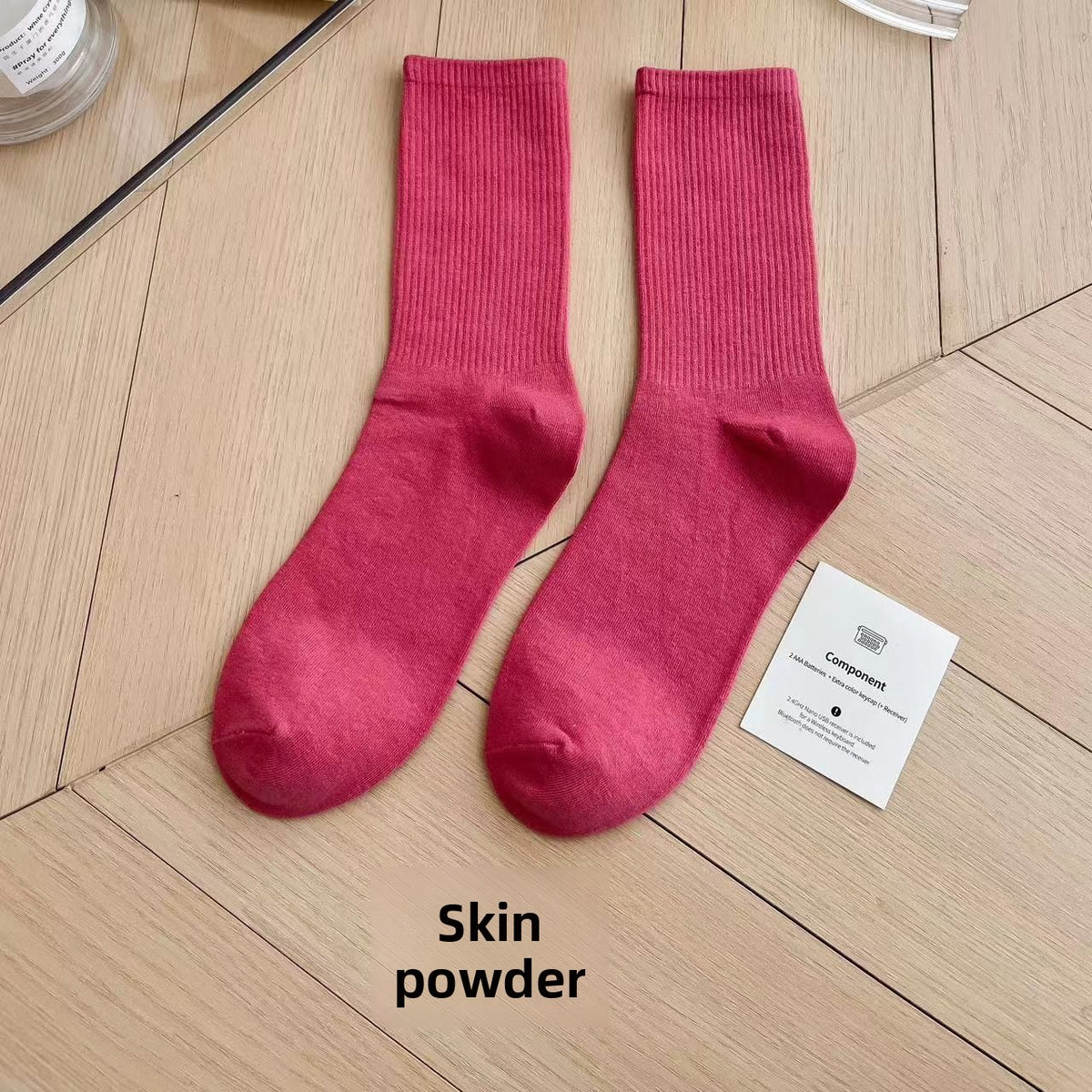 Unisex Combed Cotton Mid-Calf Socks teemdrop