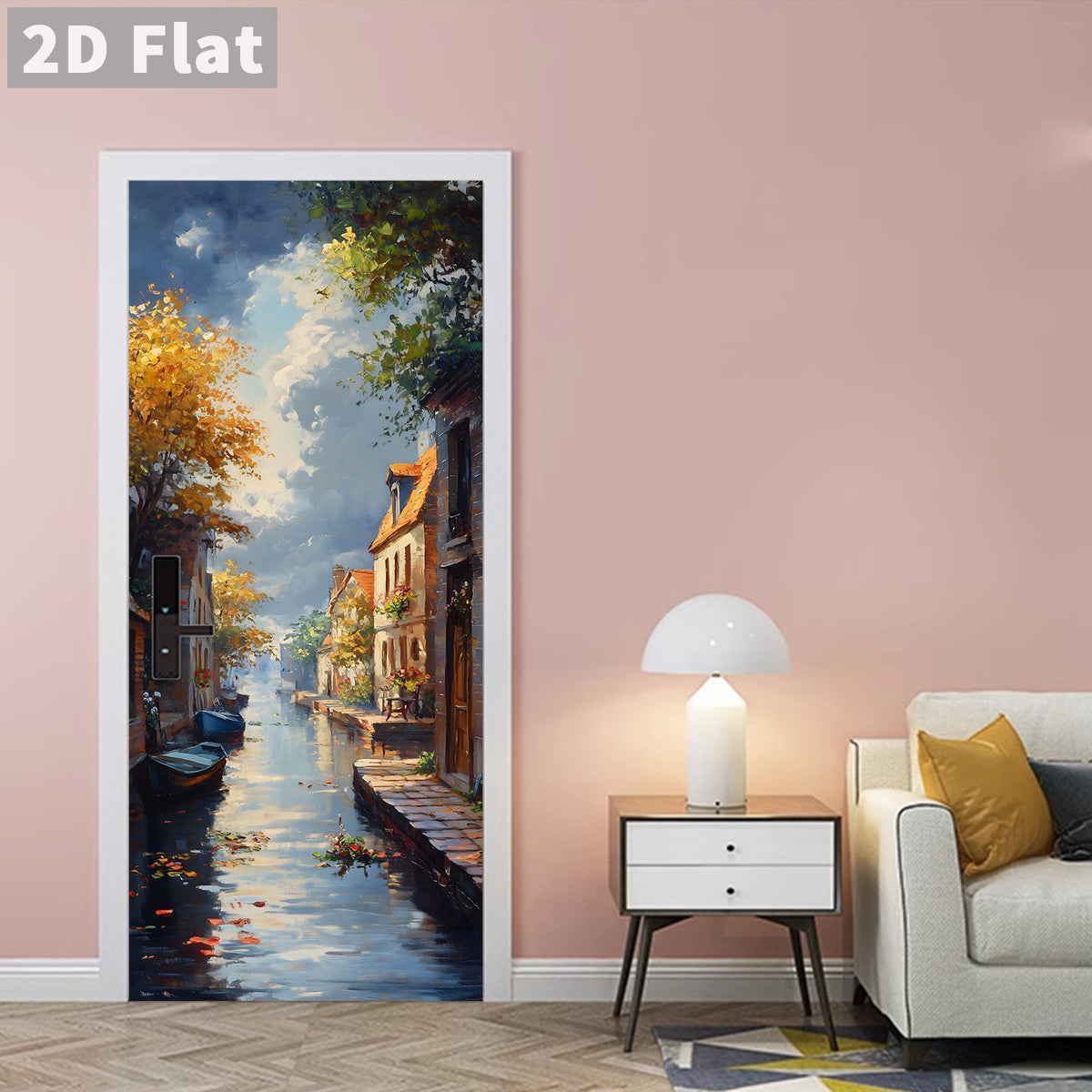 Creative Wooden Door Refurbished Door Stickers Wall Stickers teemdrop