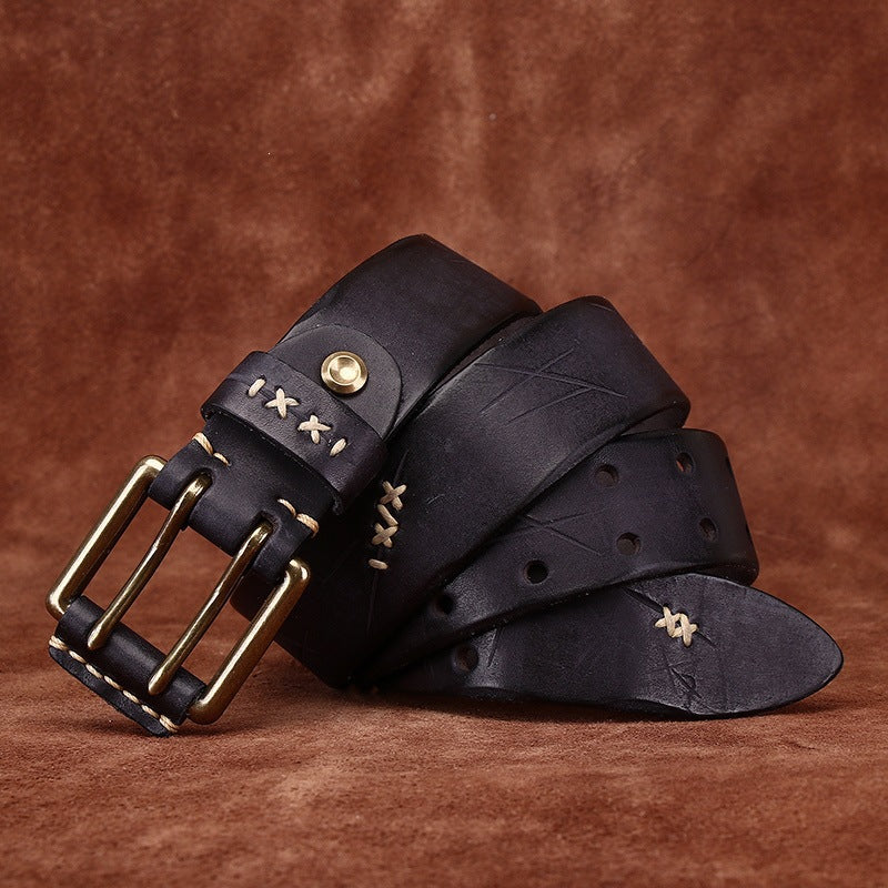 Double-prong buckle belt teemdrop