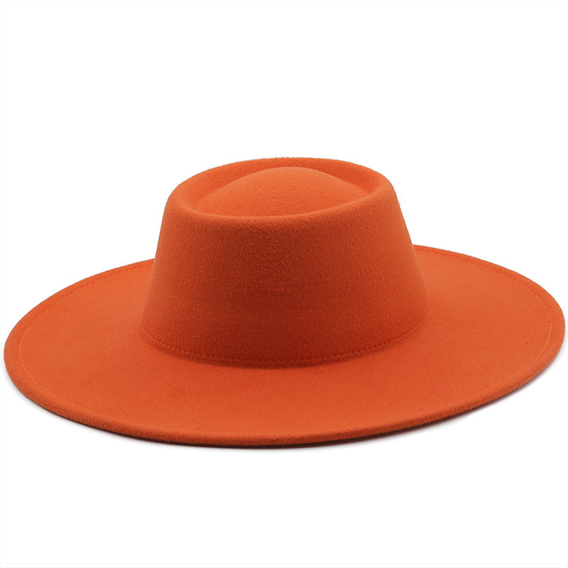 Unisex Wide Brim Woolen Hat teemdrop
