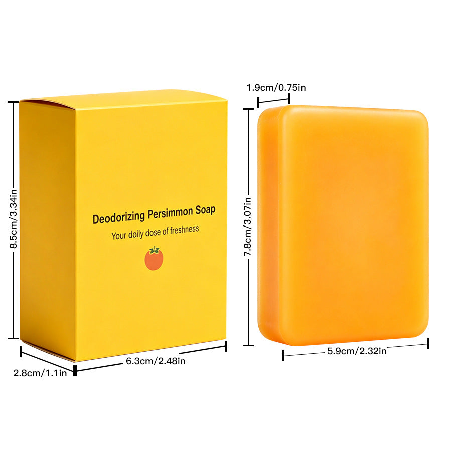 Persimmon Extract Deodorizing Moisturizing Handmade Body Soap teemdrop
