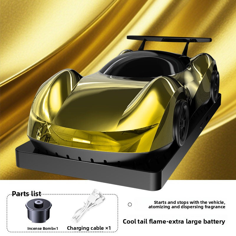 Smart Spray Car Air Freshener Sports Car Design Rechargeable Aromatherapy Diffuser with Multiple Scents