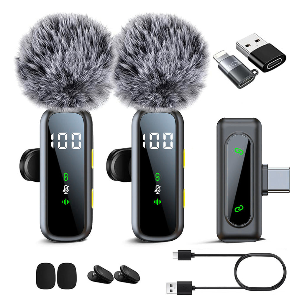 Wireless lapel microphone