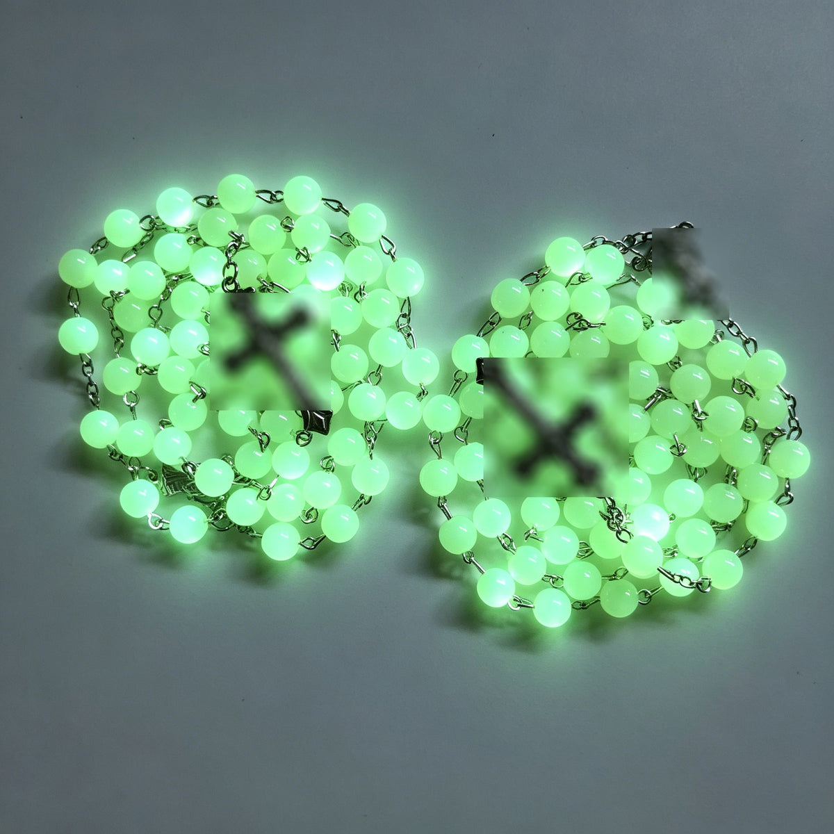 Adjustable Luminous Cross Bead Necklace