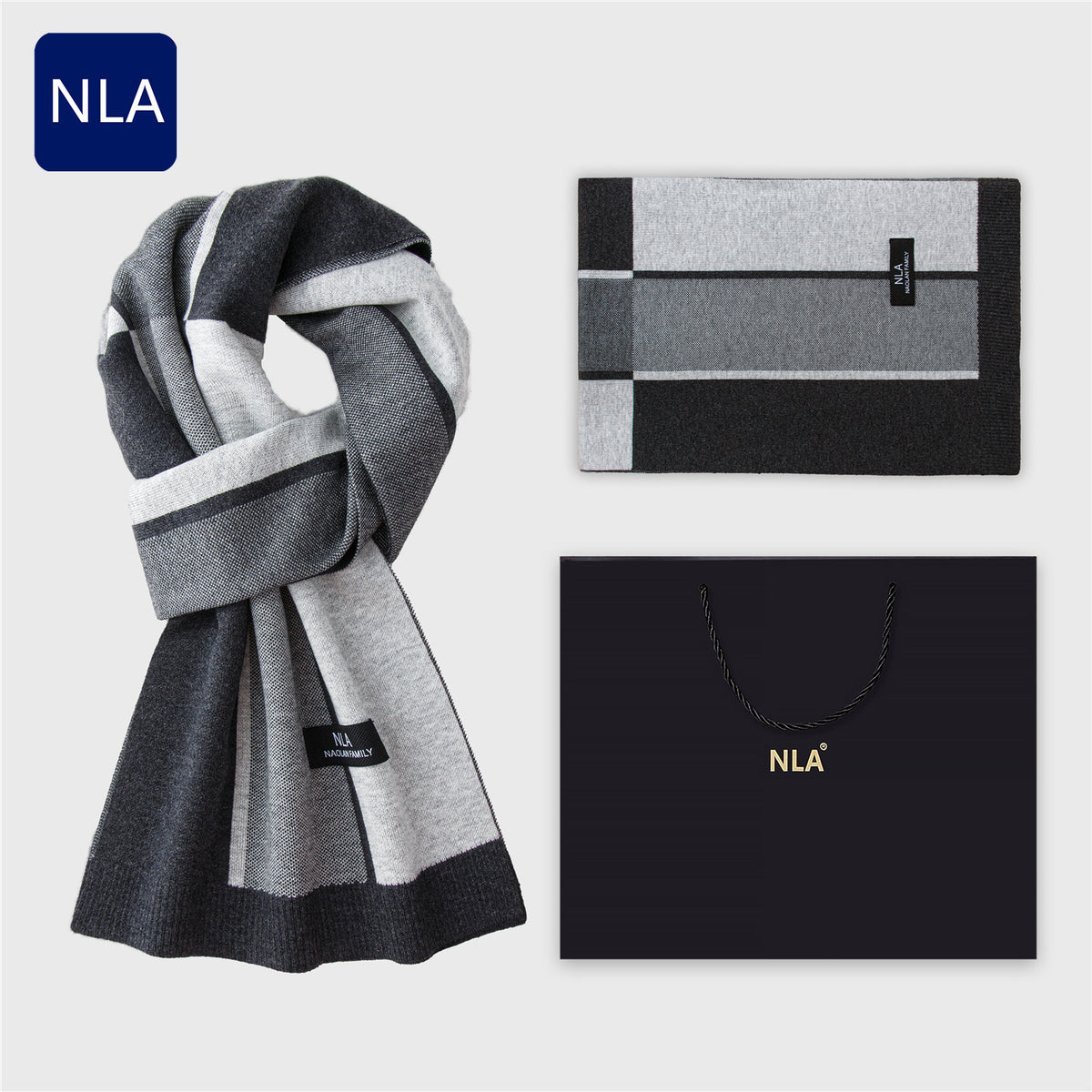 Men's Wool Scarf Men's Winter Warm Knitted Scarf teemdrop