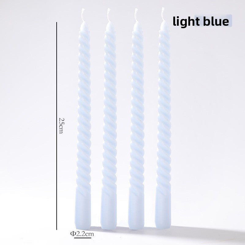 Vintage spiral long rod candle teemdrop