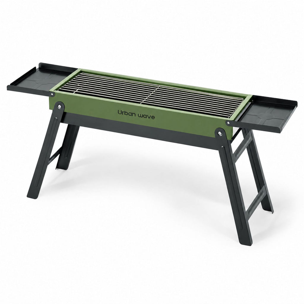 Portable Outdoor Stainless Steel Folding Charcoal Grill teemdrop