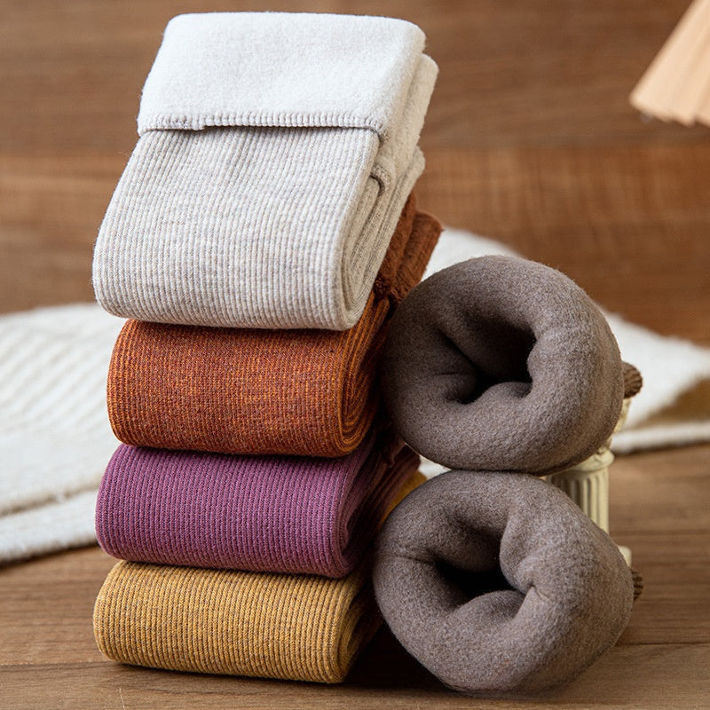 Fleece-Lined Thermal Winter Socks for Women
