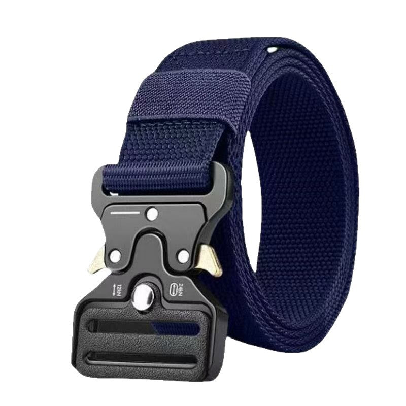 Quick-Release Buckle High-Strength Nylon Woven Outdoor Tactical Belt Wear-Resistant Unisex Workwear Belt