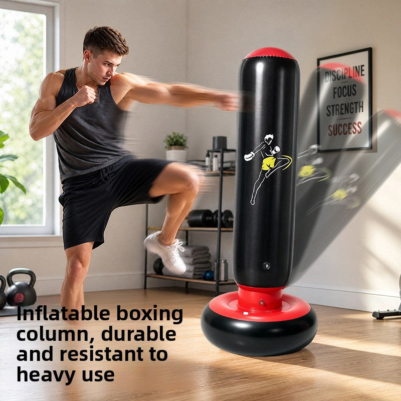 Sandbag home combat training, standing untoppleable figure, boxing column
