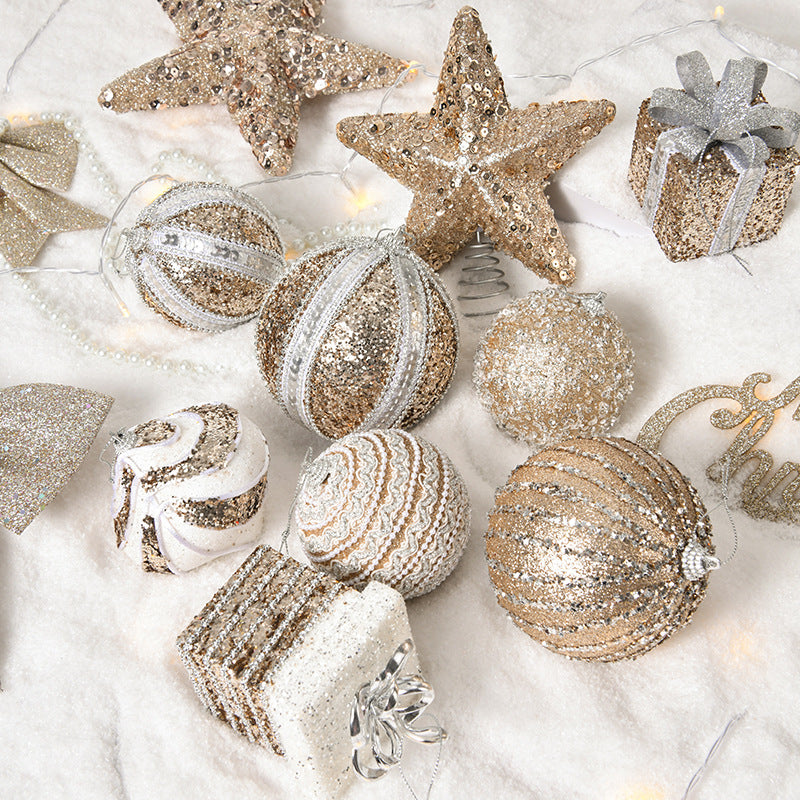 Champagne Gold Christmas Ball Ornaments