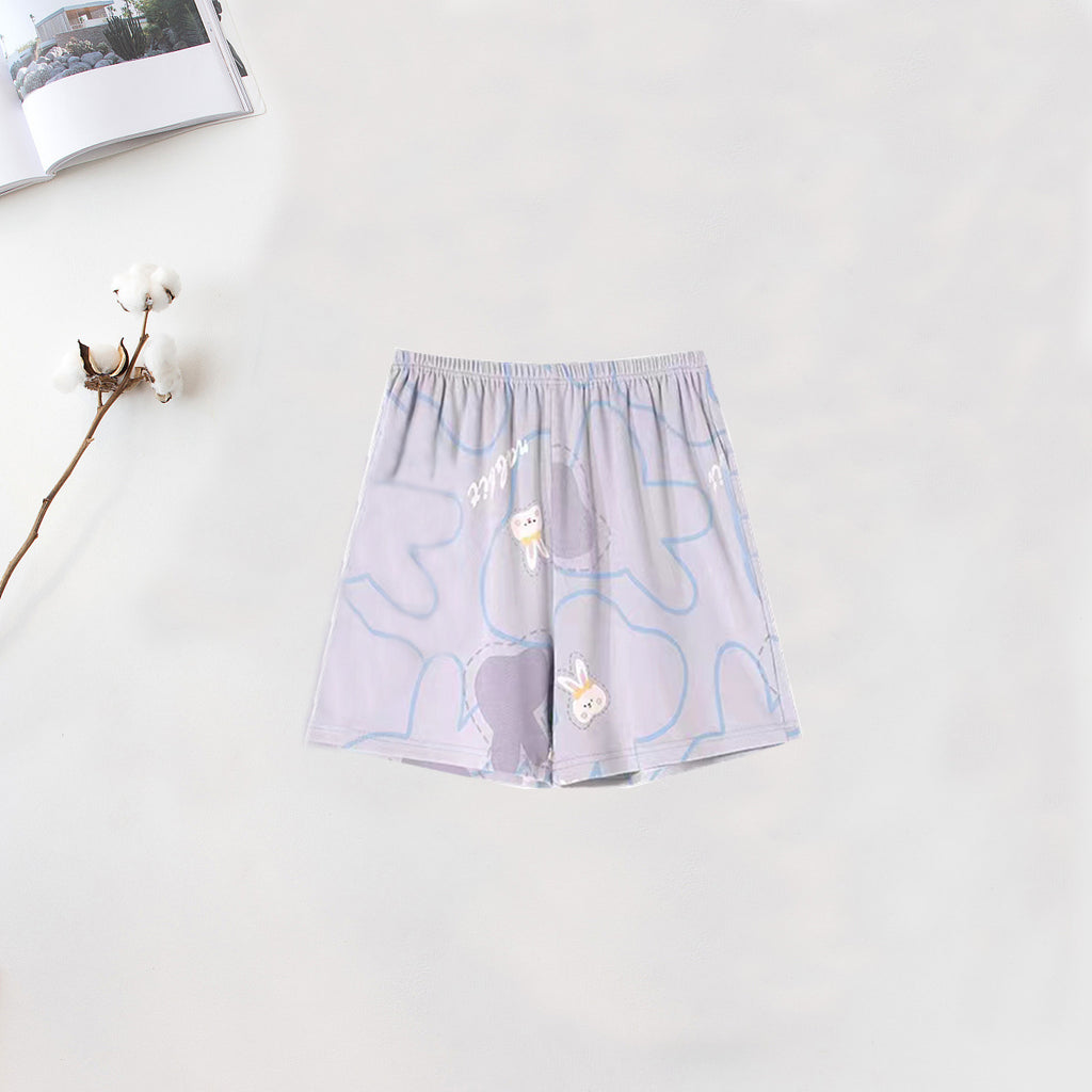 Cotton Home Pants Pajama Pants Women's Summer Shorts Loose Casual Home Outer Wearing Thin Double Pockets