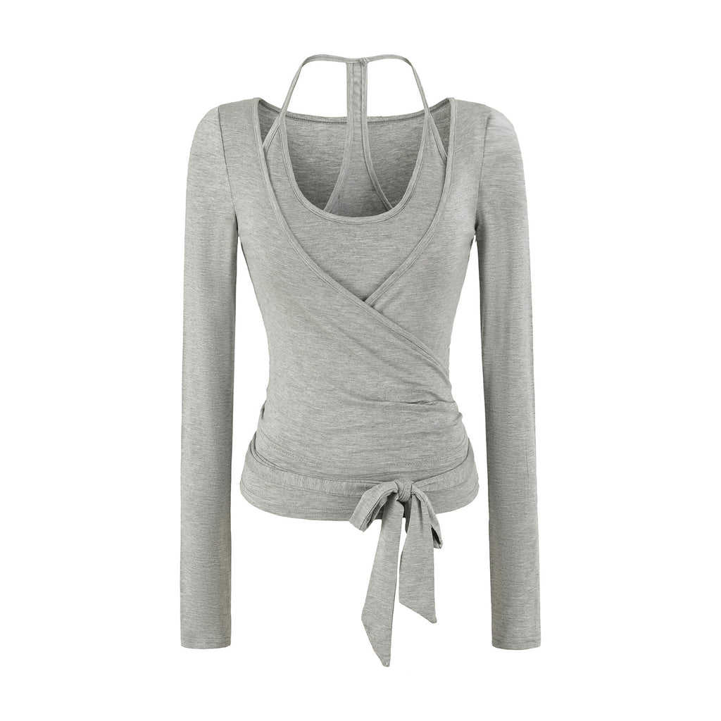 Crossover strap cardigan teemdrop