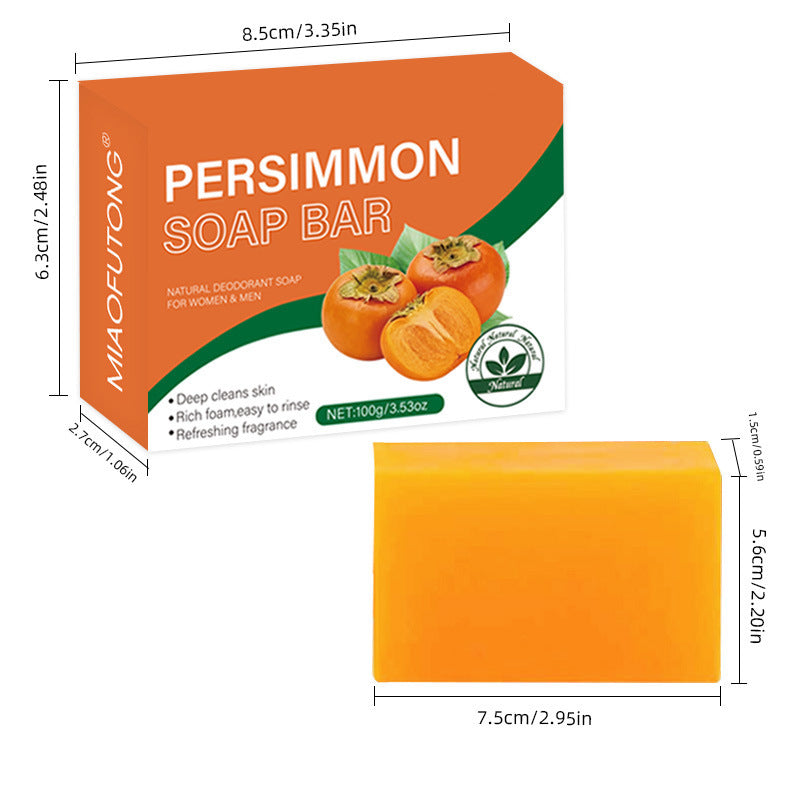 Persimmon Extract Deodorizing Moisturizing Handmade Body Soap teemdrop