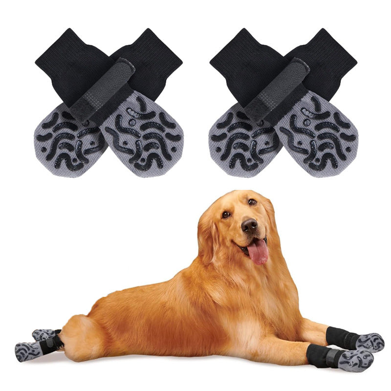 Non-Slip Dog Paw Protectors with Velcro Straps