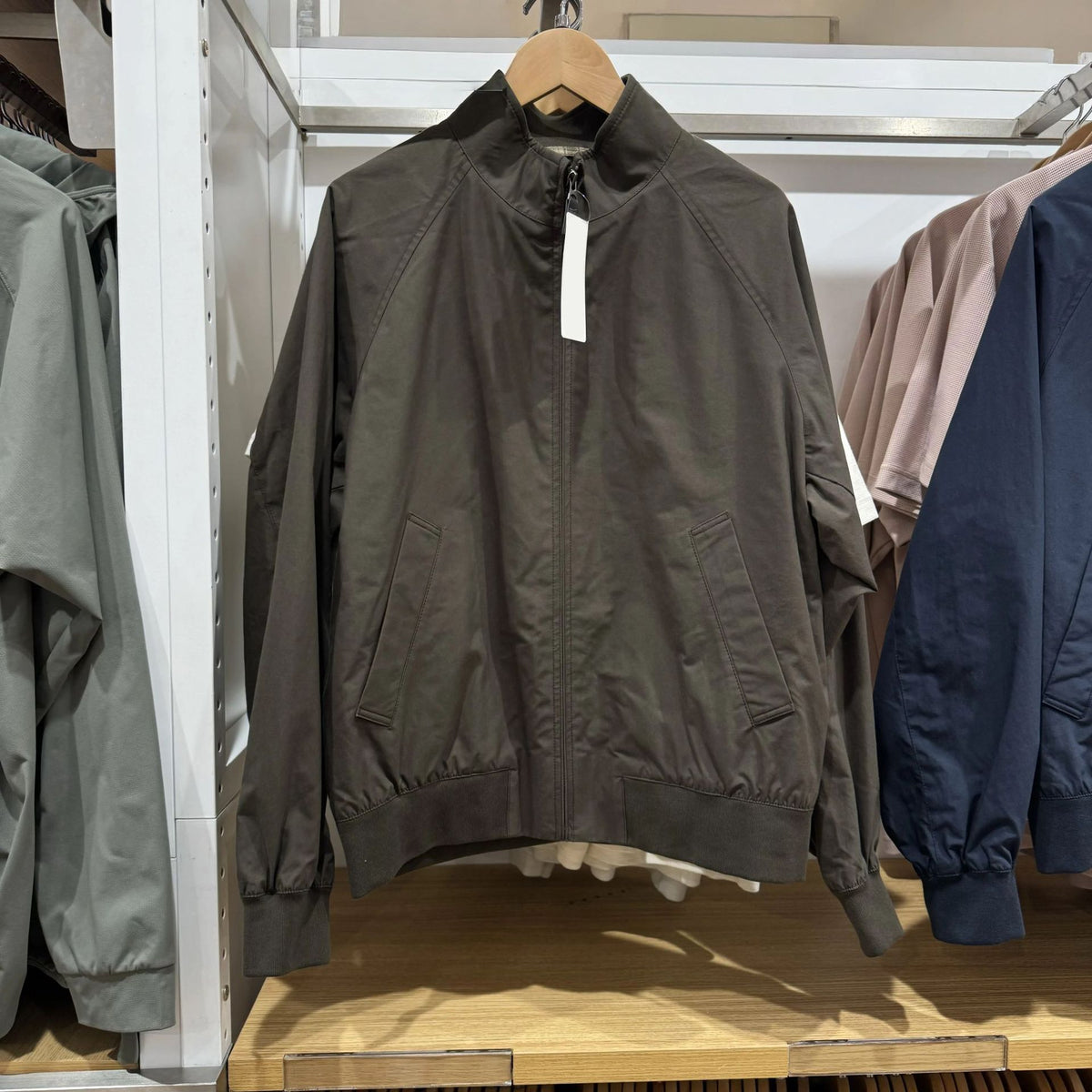 Men's Stand Collar Zip-Up Jacket Long Sleeve Loose Casual Coat teemdrop