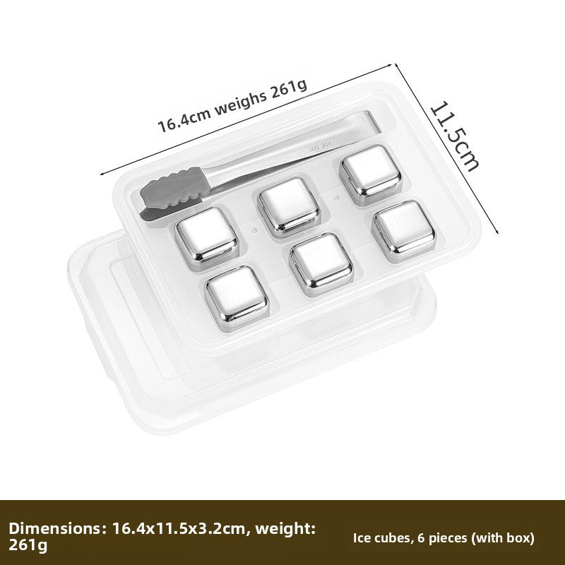 Reusable Stainless Steel Ice Cubes for Drinks